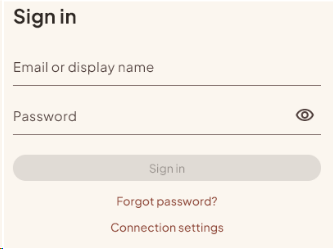 Sign in form